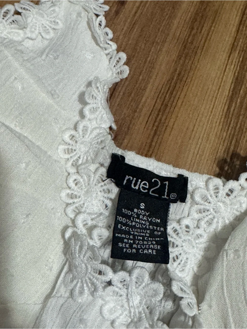 Rue21 White Eyelet Spaghetti-Strap Sundress